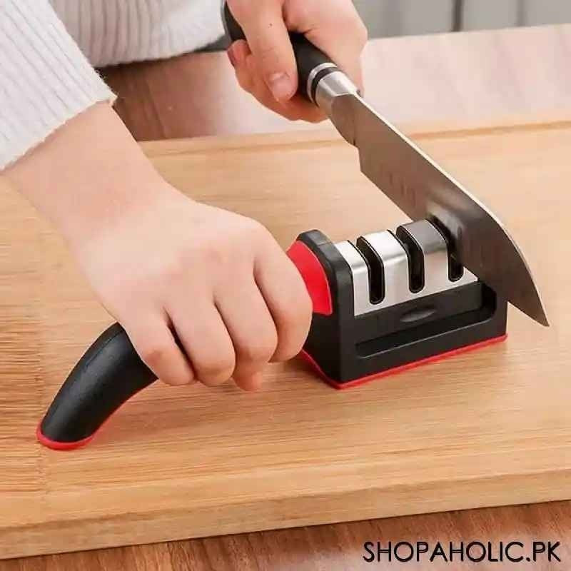 3-Stage Kitchen Knife Sharpener | Multifunctional Diamond Sharpening Tool