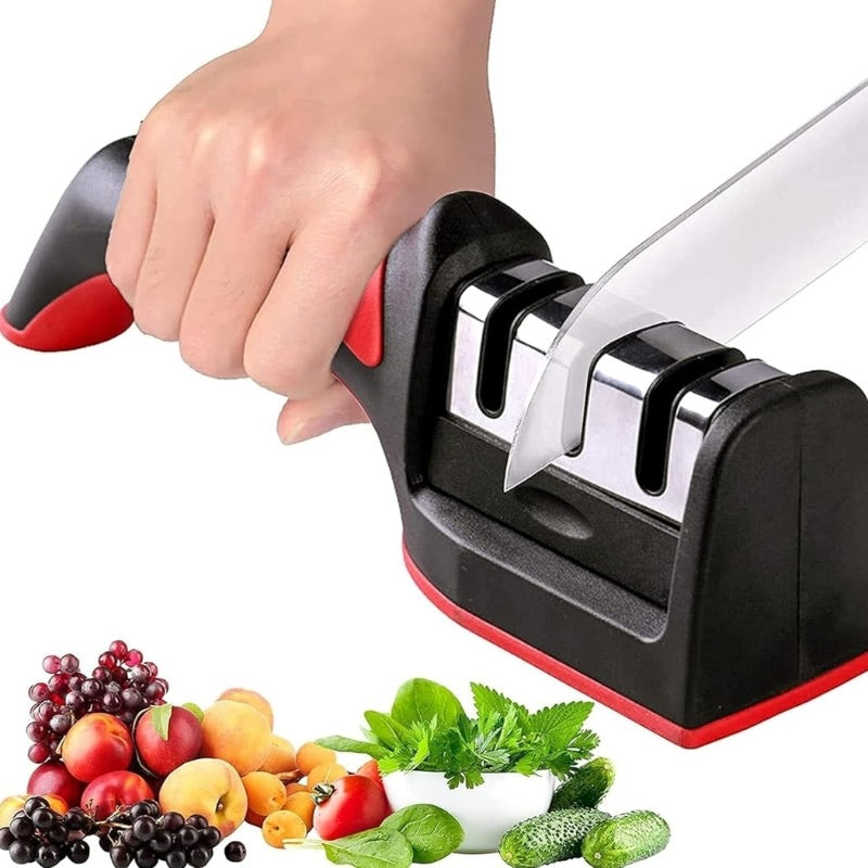 3-Stage Kitchen Knife Sharpener | Multifunctional Diamond Sharpening Tool
