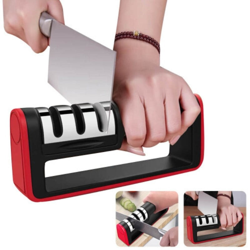 3-Stage Kitchen Knife Sharpener | Multifunctional Diamond Sharpening Tool