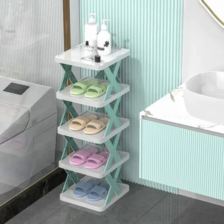 6-Layer Stackable Storage Rack – X-Shaped Space-Saving Organizer for Kitchen & Home