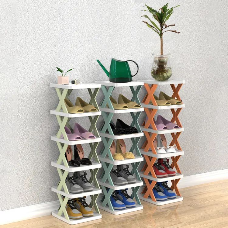 6-Layer Stackable Storage Rack – X-Shaped Space-Saving Organizer for Kitchen & Home