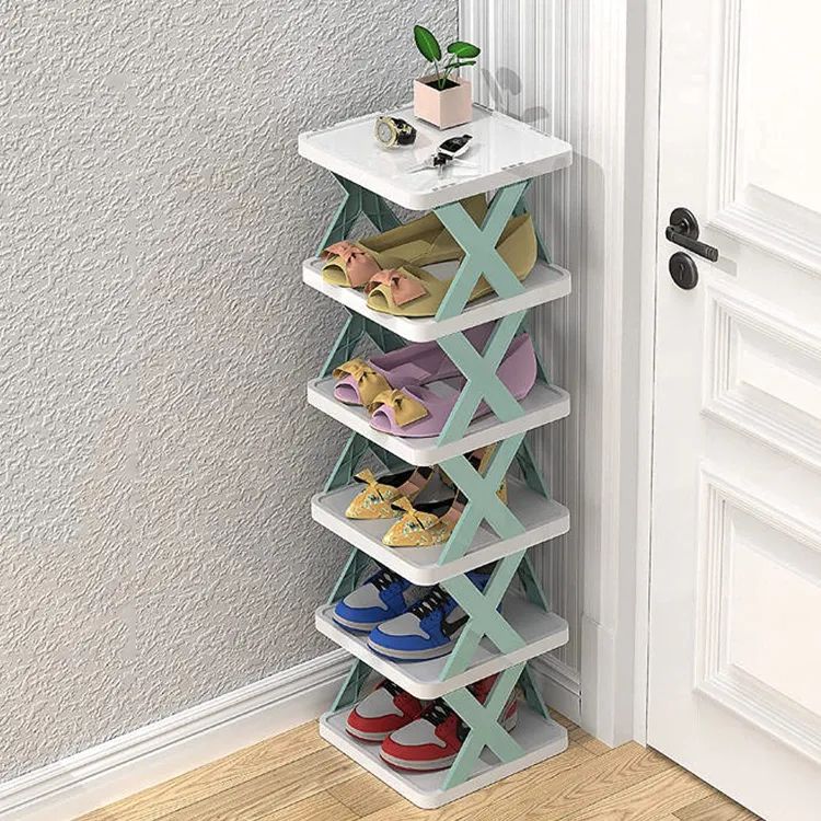 6-Layer Stackable Storage Rack – X-Shaped Space-Saving Organizer for Kitchen & Home