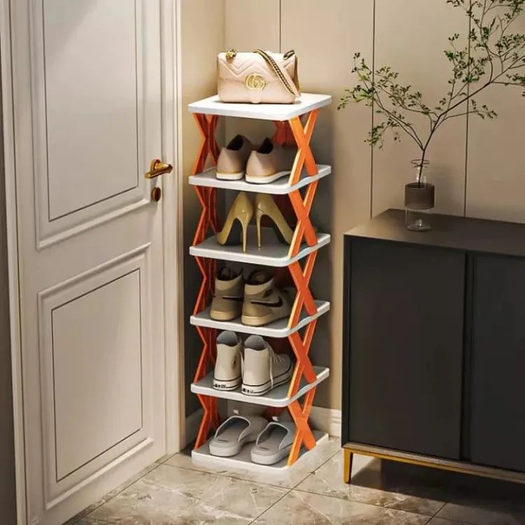 6-Layer Stackable Storage Rack – X-Shaped Space-Saving Organizer for Kitchen & Home