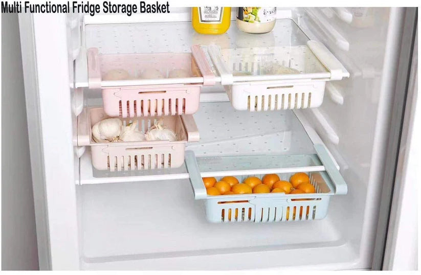 Expandable Fridge Basket for Multipurpose Storage - Random color