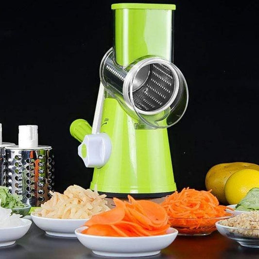 Manual Drum Grater & Vegetable Cutter – Multifunctional Slicer, Chopper & Grater