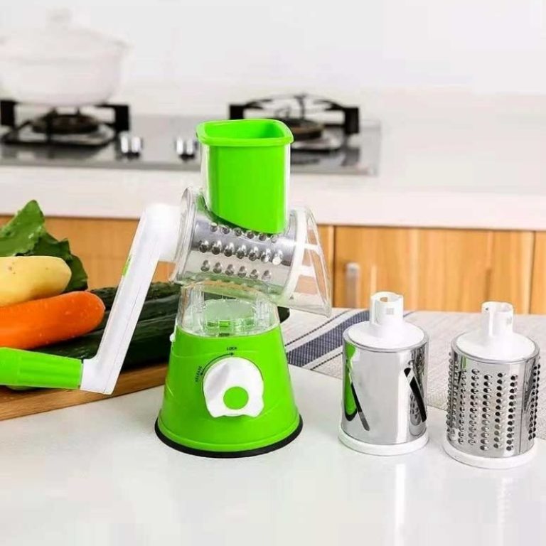 Manual Drum Grater & Vegetable Cutter – Multifunctional Slicer, Chopper & Grater