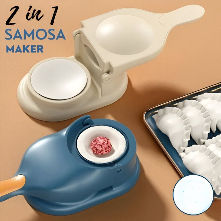 2-in-1 Dumpling & Samosa Maker – Easy Dough Press Kitchen Tool - Random color