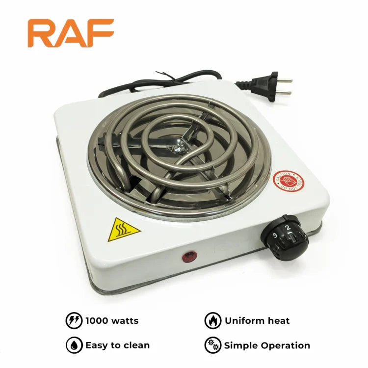 Raf 1000W Electric Hot Plate | Portable Single Burner Stove