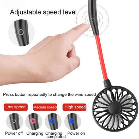 Wearable Neck Fan | Portable Folding Handheld Cooling Fan for Kitchen & Outdoor Use