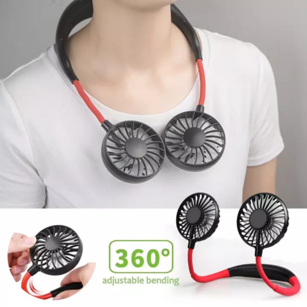 Wearable Neck Fan | Portable Folding Handheld Cooling Fan for Kitchen & Outdoor Use