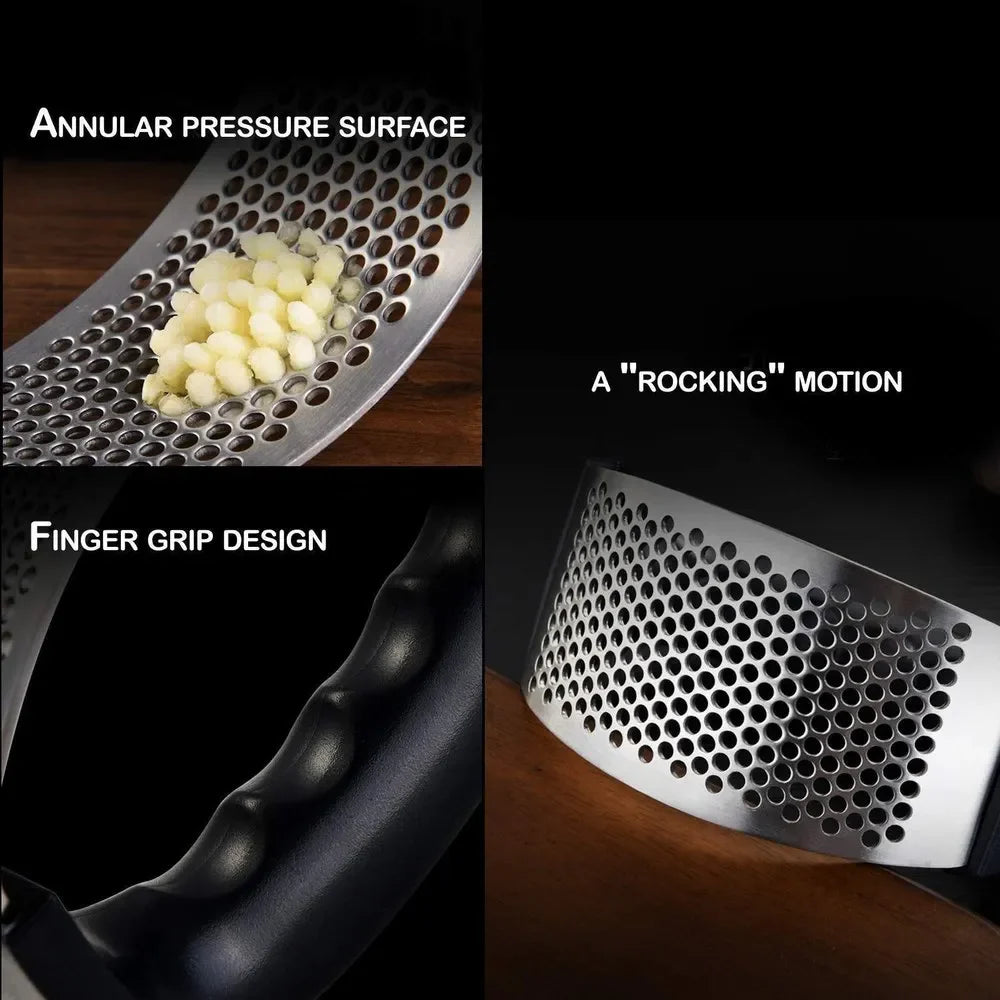 Stainless Steel Garlic Press & Ginger Crusher