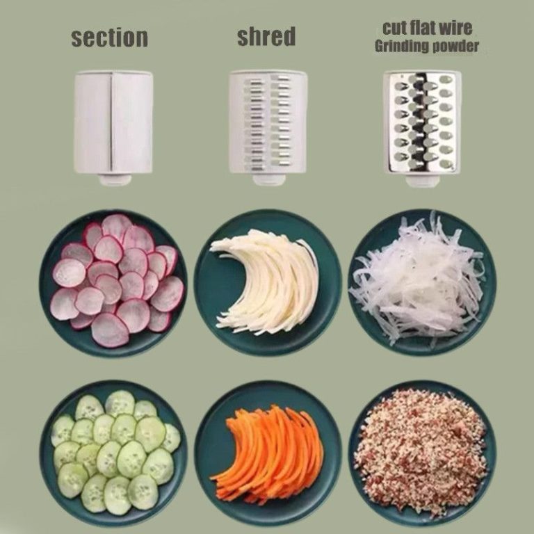 3-in-1 Manual Vegetable Slicer & Cheese Grater | Multifunctional Rotary Chopper & Peeler