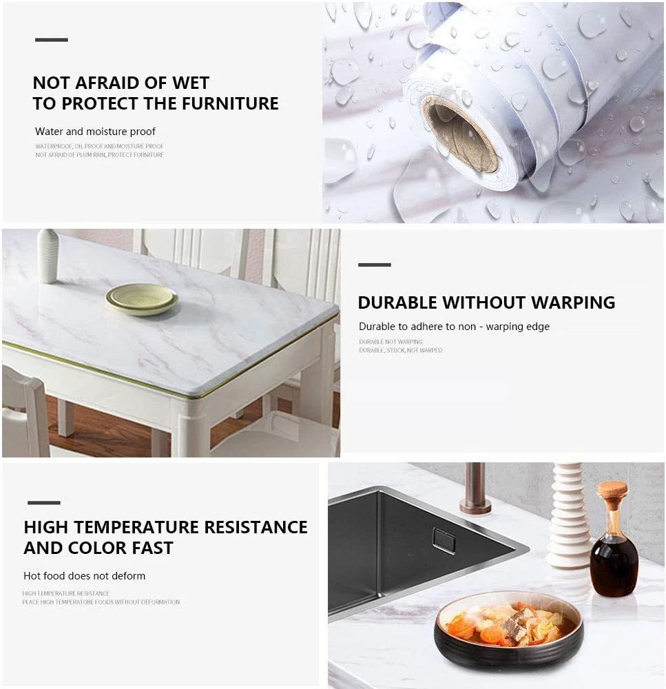 60 X 200 cm Self Adhesive Marble sheet | Water Proof and Heat Resistant