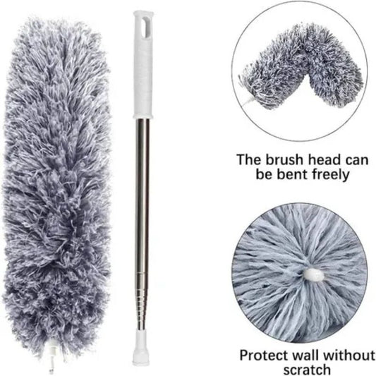 Extendable Microfiber Duster with Telescopic Handle | Bendable, Washable Fan & Ceiling Cleaner