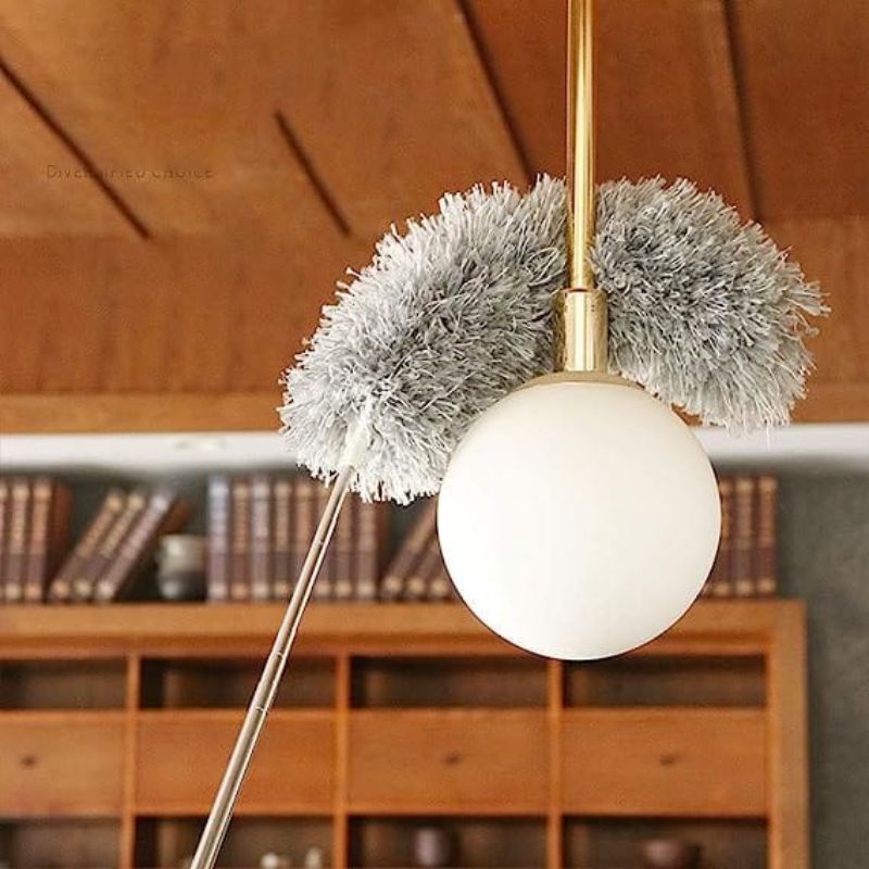 Extendable Microfiber Duster with Telescopic Handle | Bendable, Washable Fan & Ceiling Cleaner