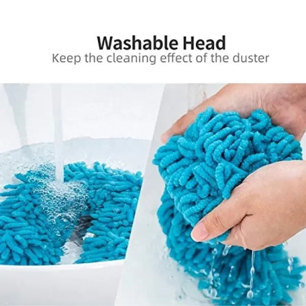 Telescopic Microfiber Duster with Flexible Head | Stainless Steel Handle for Fan & Ceiling Cleaning