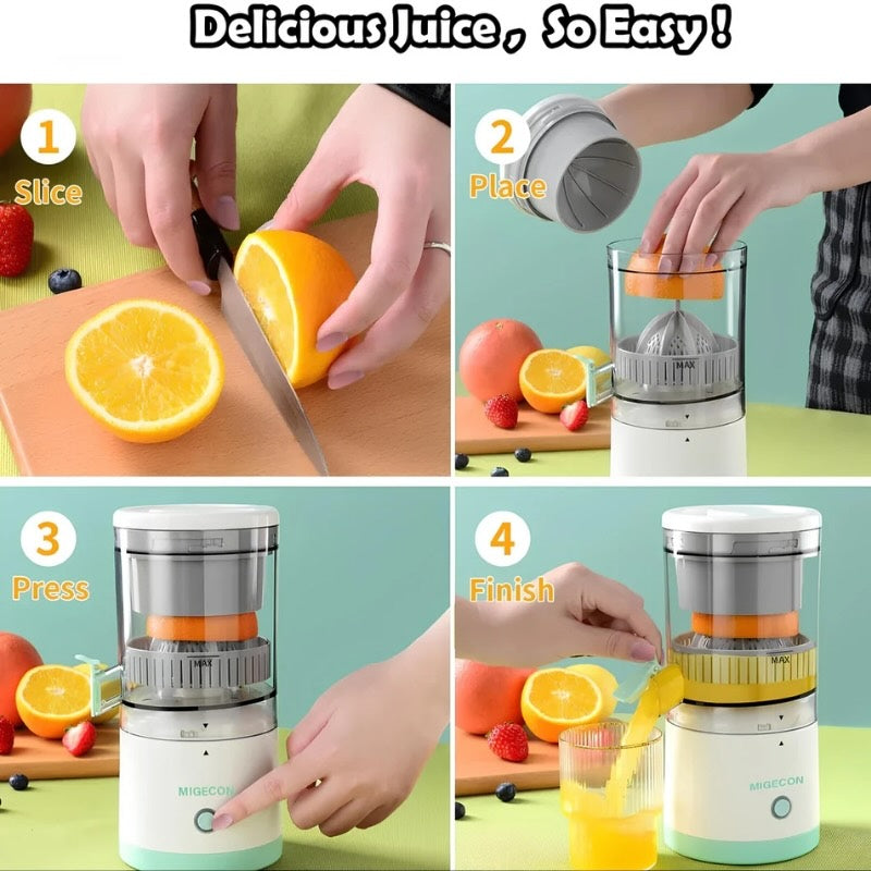 USB Rechargeable Citrus Juicer | Electric Orange & Lemon Squeezer