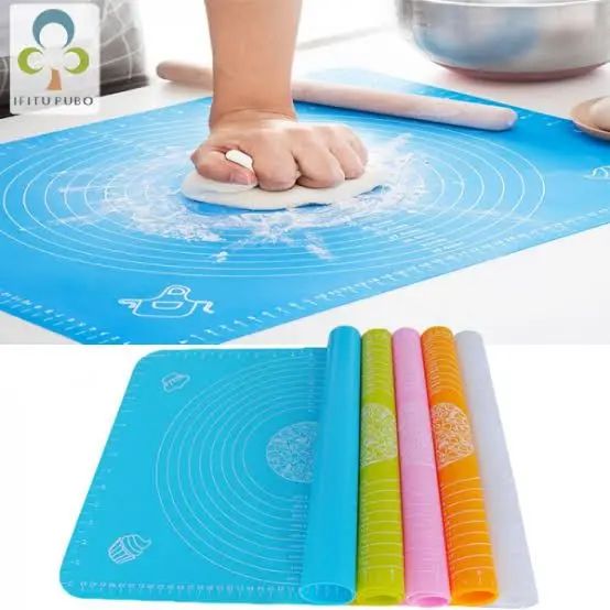 Non-Stick Silicone Baking Mat with Measurements | Heat Resistant Dough & Roti Rolling Pad