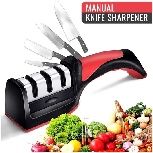 3-Stage Kitchen Knife Sharpener | Multifunctional Diamond Sharpening Tool