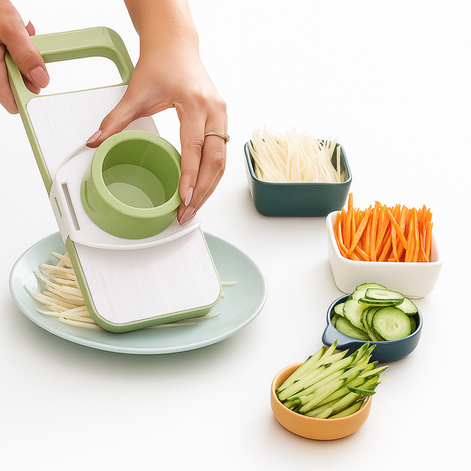 5-in-1 Vegetable Cutter & Grater | Multifunctional Stainless Steel Kitchen Slicer | Random color