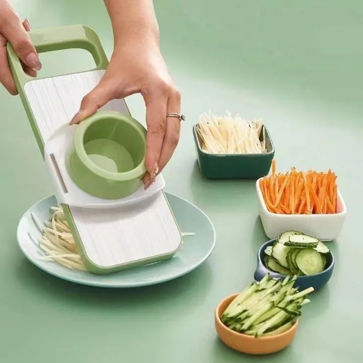 5-in-1 Vegetable Cutter & Grater | Multifunctional Stainless Steel Kitchen Slicer | Random color