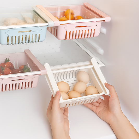 Expandable Fridge Basket for Multipurpose Storage - Random color