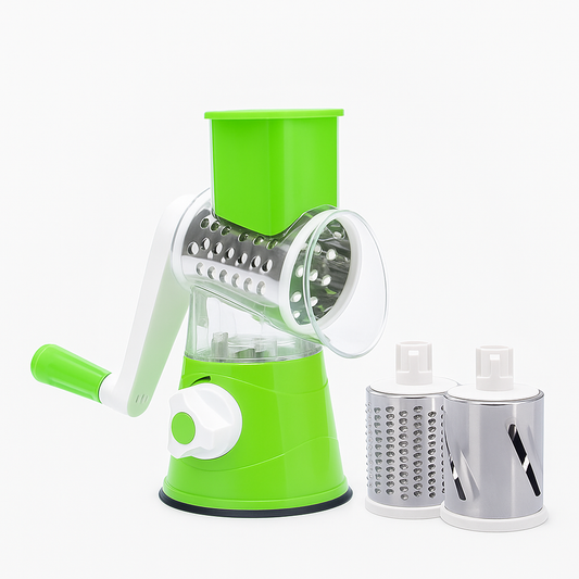 Manual Drum Grater & Vegetable Cutter – Multifunctional Slicer, Chopper & Grater