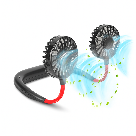 Wearable Neck Fan | Portable Folding Handheld Cooling Fan for Kitchen & Outdoor Use