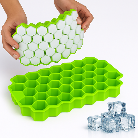 37-Cavity Silicone Ice Cube Tray | Honeycomb Mold for Ice