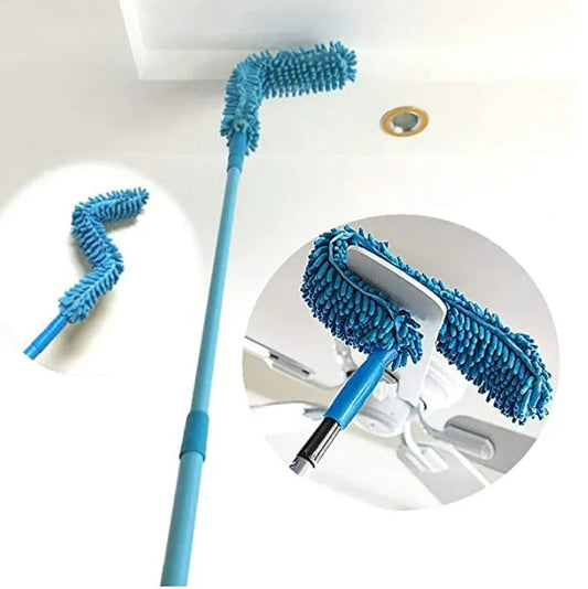Telescopic Microfiber Duster with Flexible Head | Stainless Steel Handle for Fan & Ceiling Cleaning