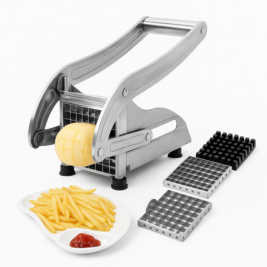 Stainless Steel Potato Cutter | French Fry & Vegetable Slicer Chipper