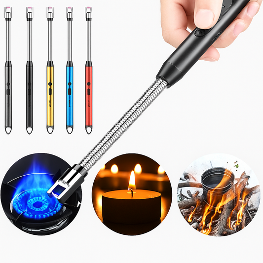 USB Rechargeable Arc Lighter | 360° Flexible Electric Candle & Stove Igniter