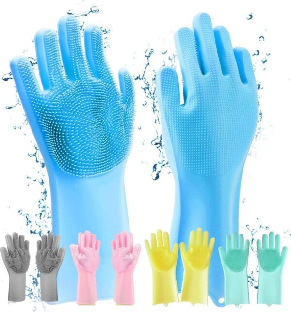 Silicone Washing Gloves | Waterproof, Heat-Resistant & Multi-Purpose Cleaning Gloves
